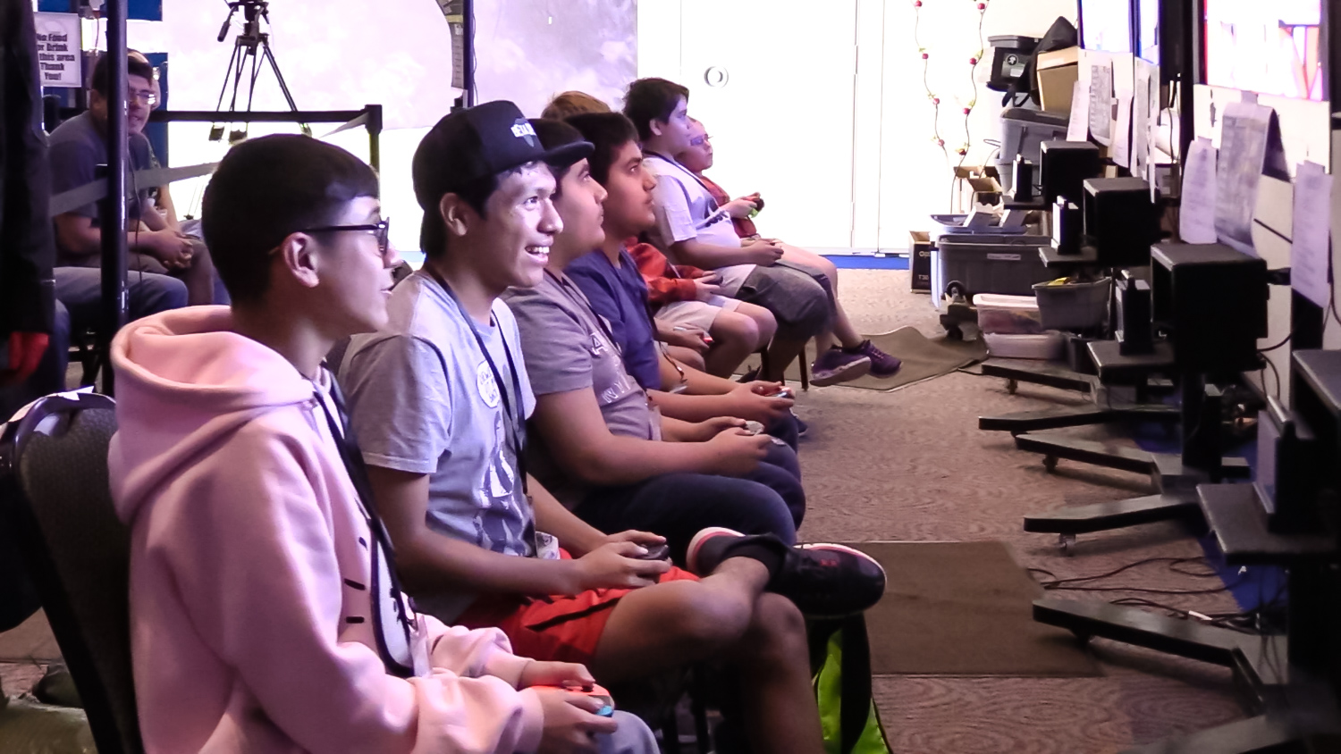 Super Smash Bros. Ultimate players battle at Smash-a-palooza at the Berry Center, in Cypress, Texas, July 27, 2019. (Cypress News Review photo by Creighton Holub)